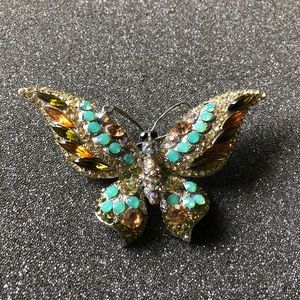 Butterfly Stone Brooch Pin